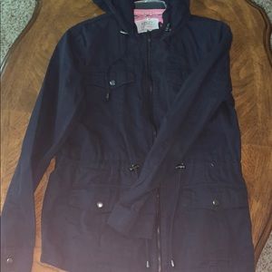 Navy Blue Zip down light jacket